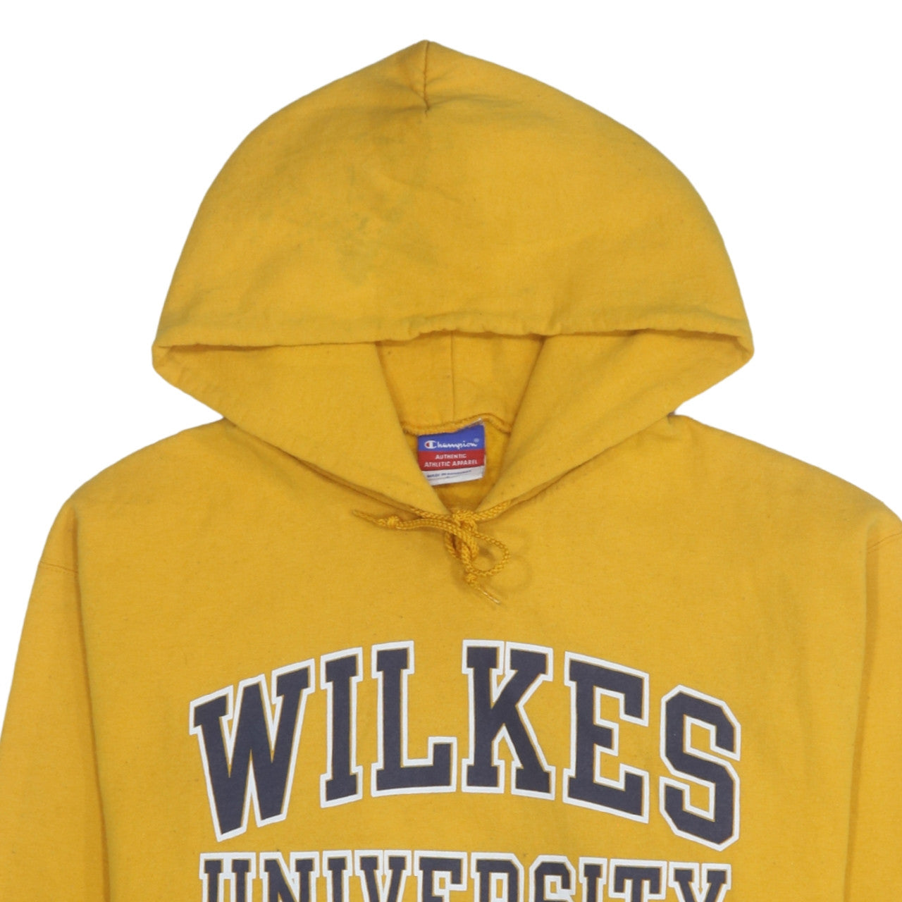 Champion Men's Yellow Pullover Hoodie Wilkes University L