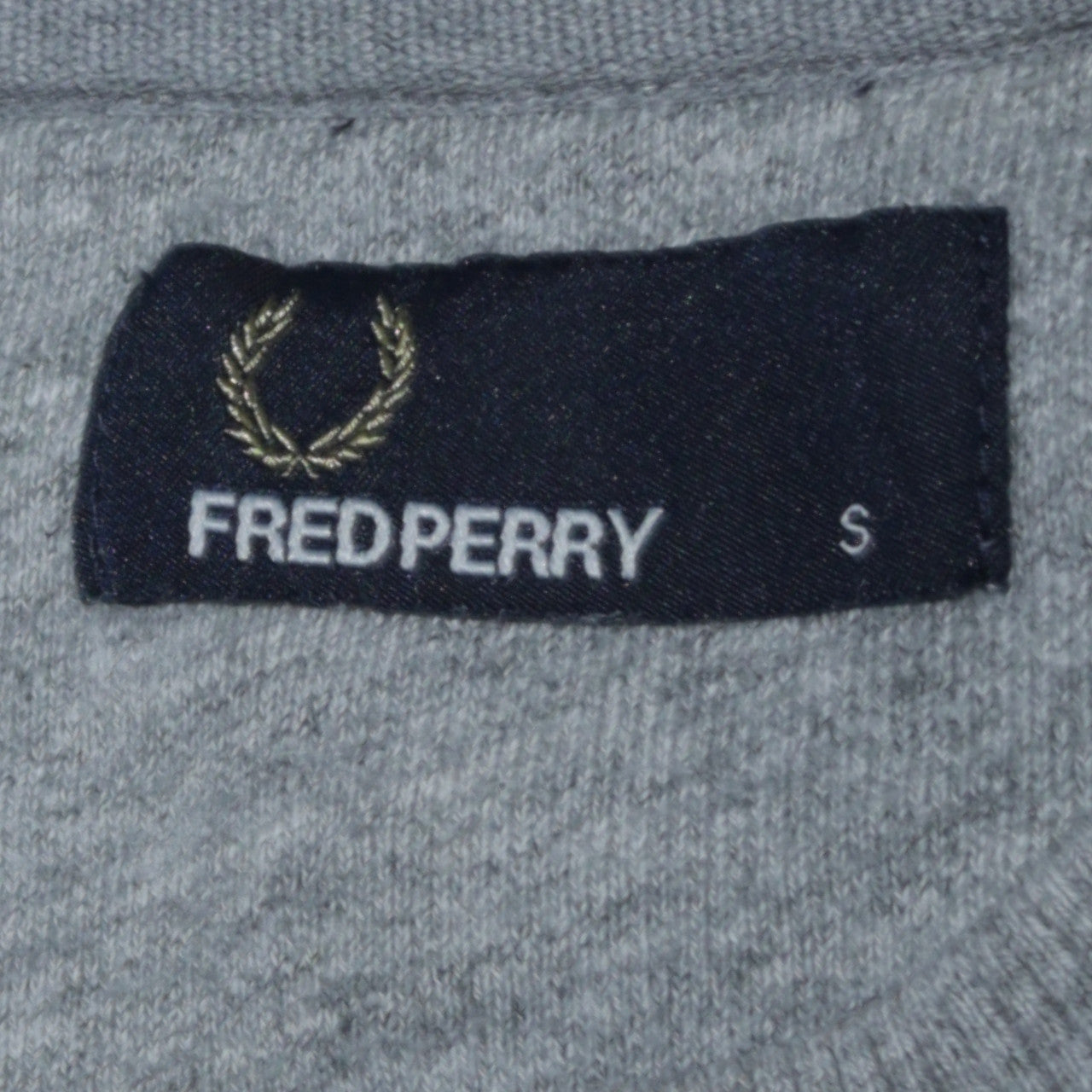 Fred Perry Men's Grey Cotton Crew Neck Sweatshirt Size S