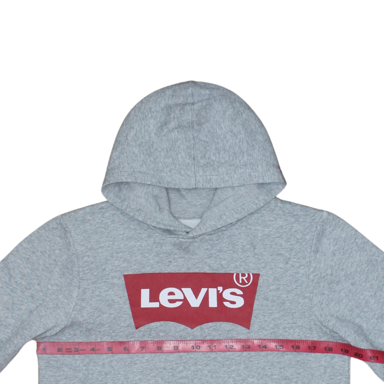 Levi's Boys Grey Logo Pullover Hoodie 14 Years Fleece Long Sleeve