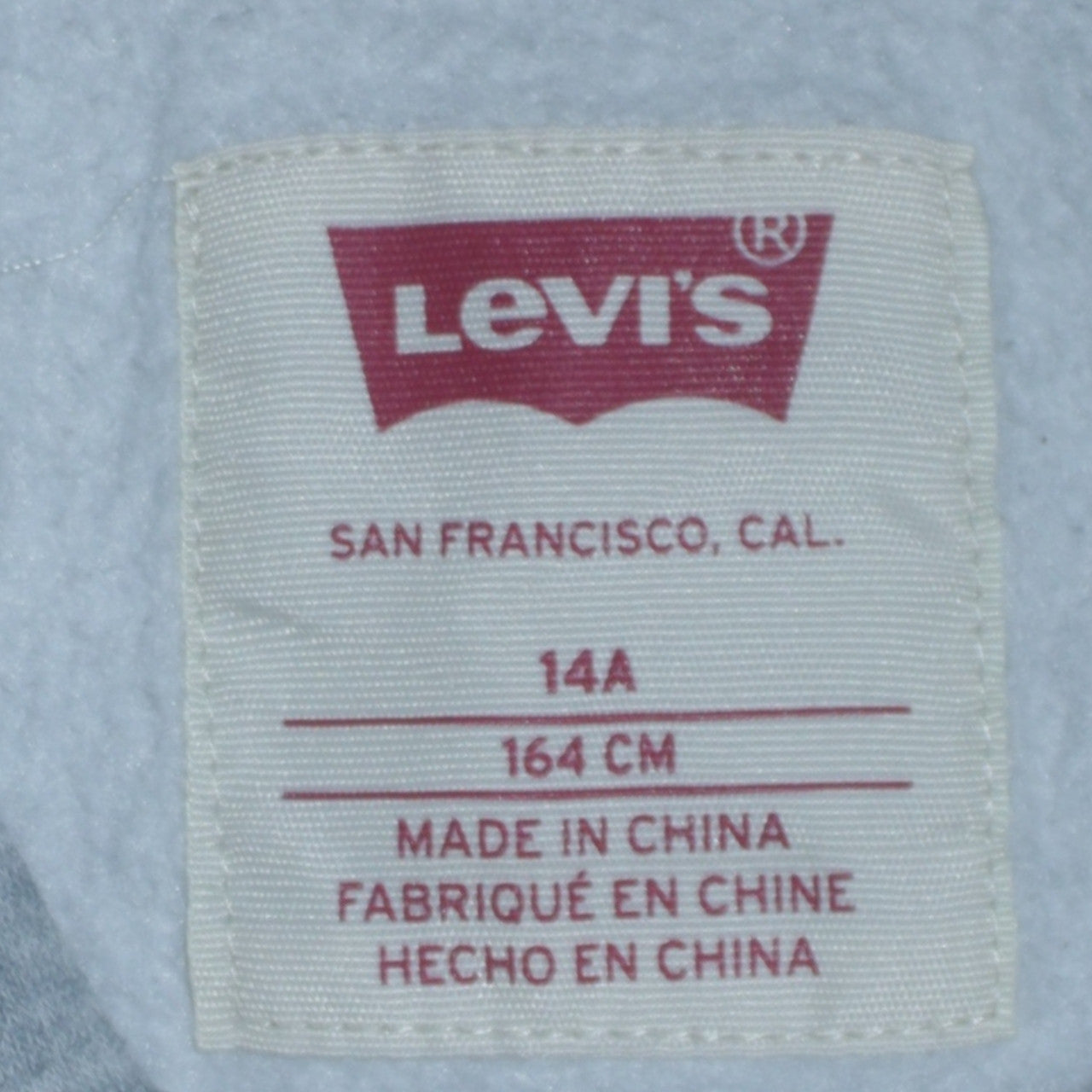 Levi's Boys Grey Logo Pullover Hoodie 14 Years Fleece Long Sleeve