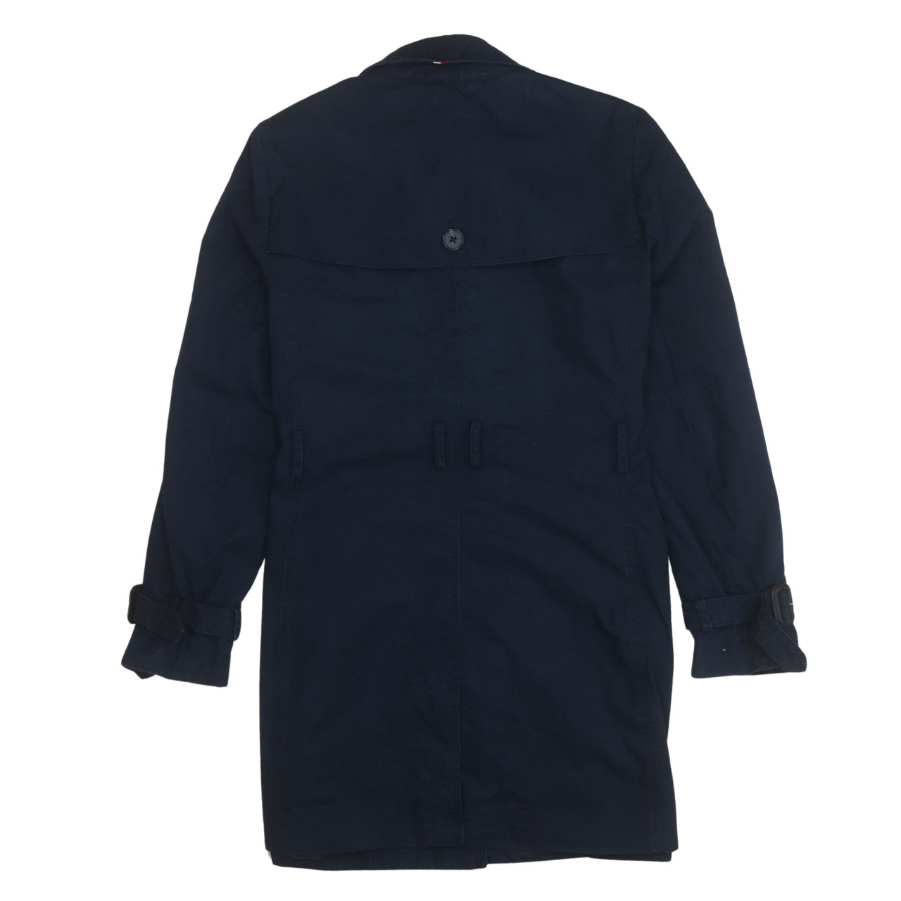 Tommy Hilfiger Womens Blue Long Trench Coat Size M