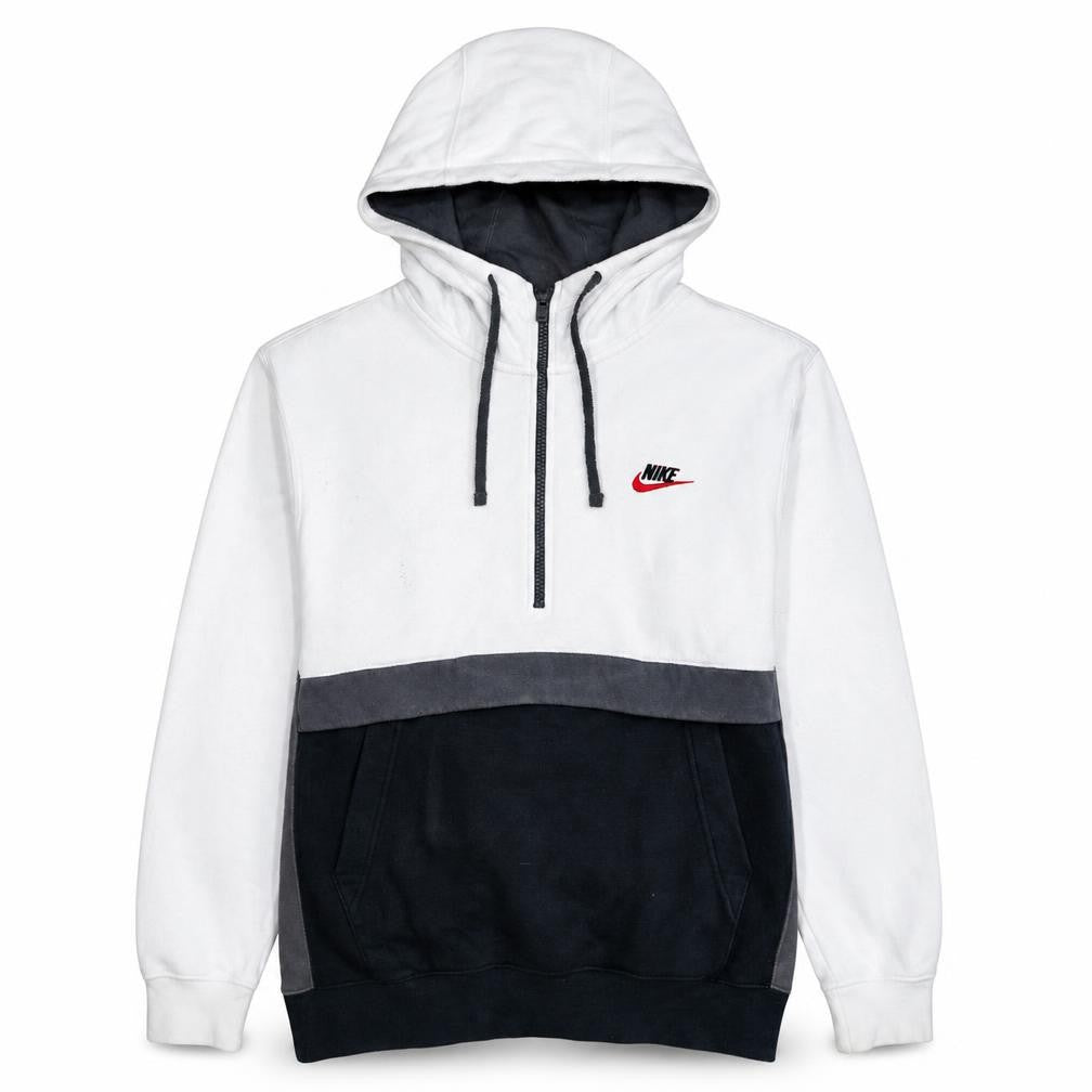 Nike Women's Black & White Half Zip Hoodie Small Sweatshirt