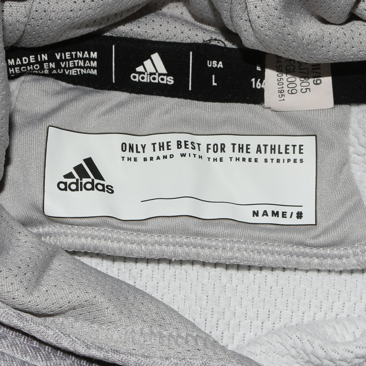 Adidas Boys Beige Pullover Hoodie L 164cm Skull Logo Fleece Sweatshirt