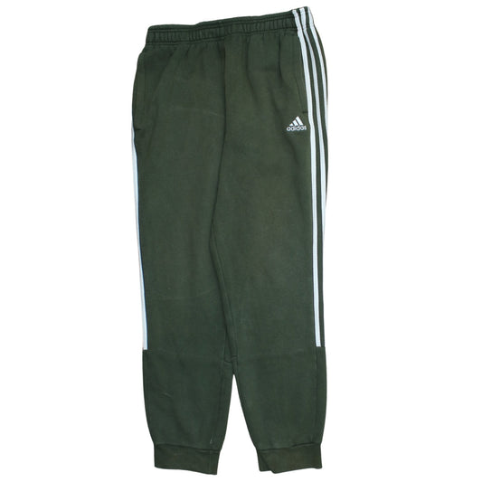 Adidas Men's Green Sweatpants M Regular Fit Fleece Tapered Trousers