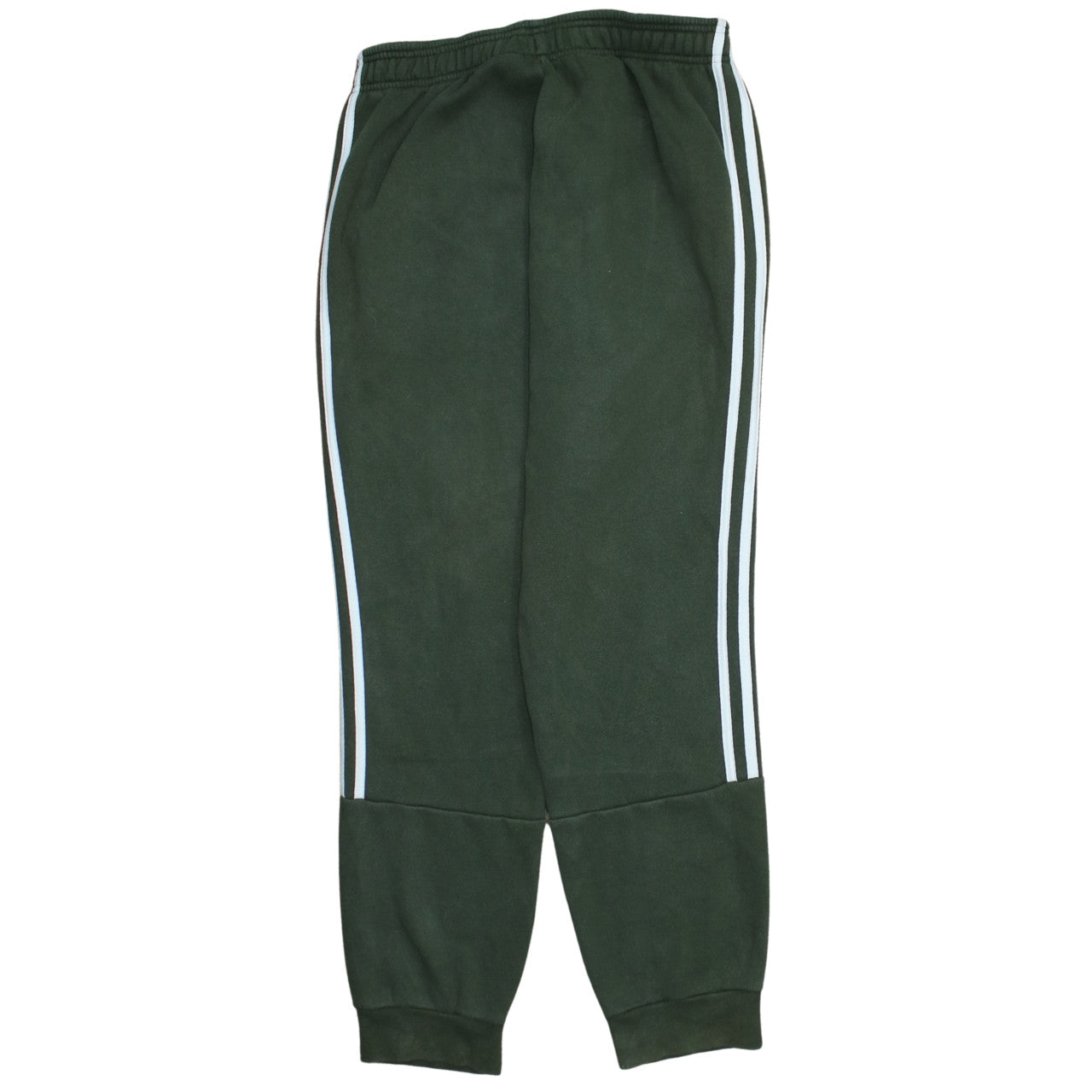 Adidas Men's Green Sweatpants M Regular Fit Fleece Tapered Trousers