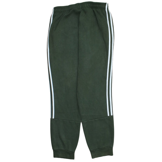 Adidas Men's Green Sweatpants M Regular Fit Fleece Tapered Trousers