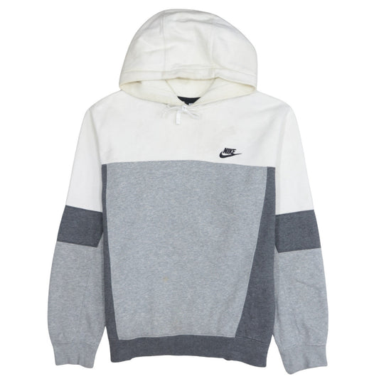 Nike Men's Grey Colour Block Pullover Hoodie Size M