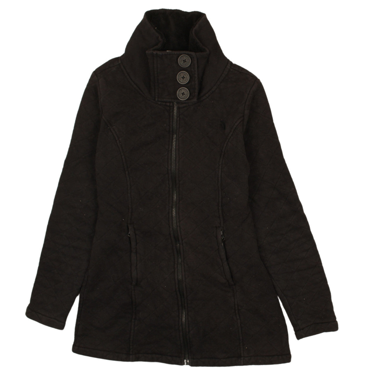 The North Face Womens Black Quilted Mid-Length Active Jacket M