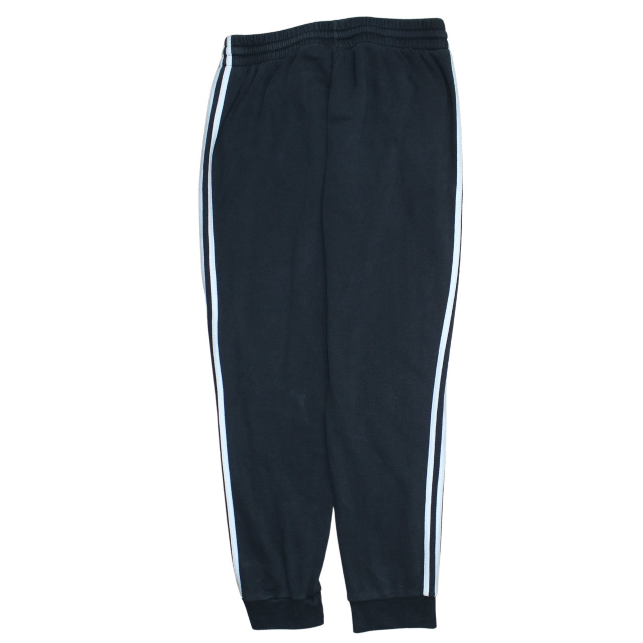 adidas Men's Black L Jogger Sweatpants with White Stripes