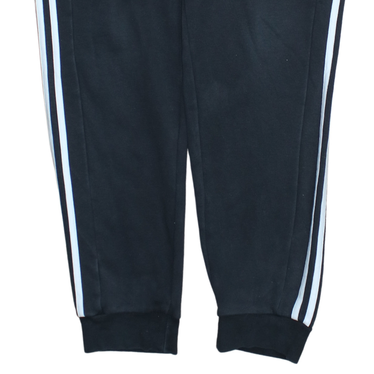 adidas Men's Black L Jogger Sweatpants with White Stripes