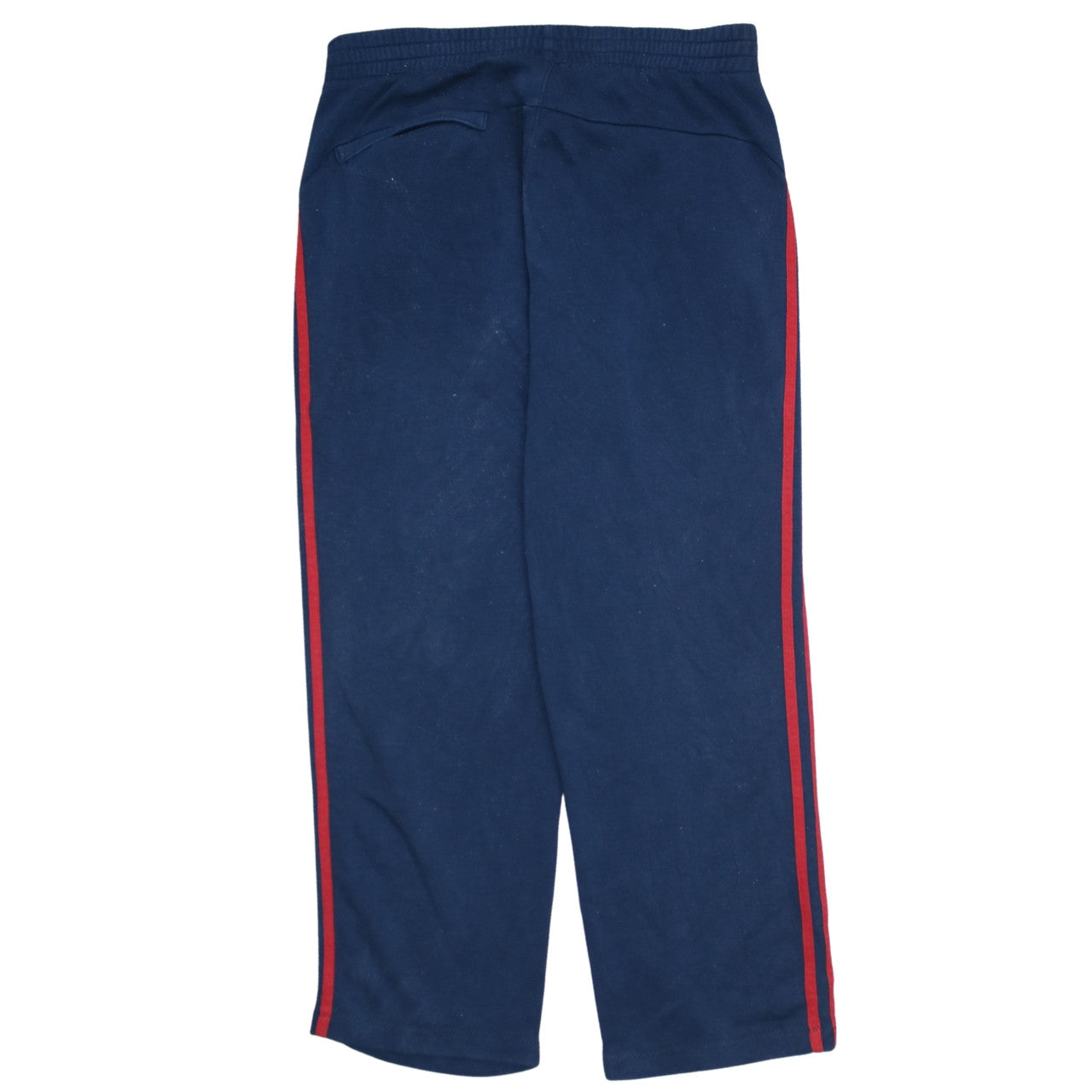 Adidas Men's Blue Sweatpants S Regular Fit with Red Stripes