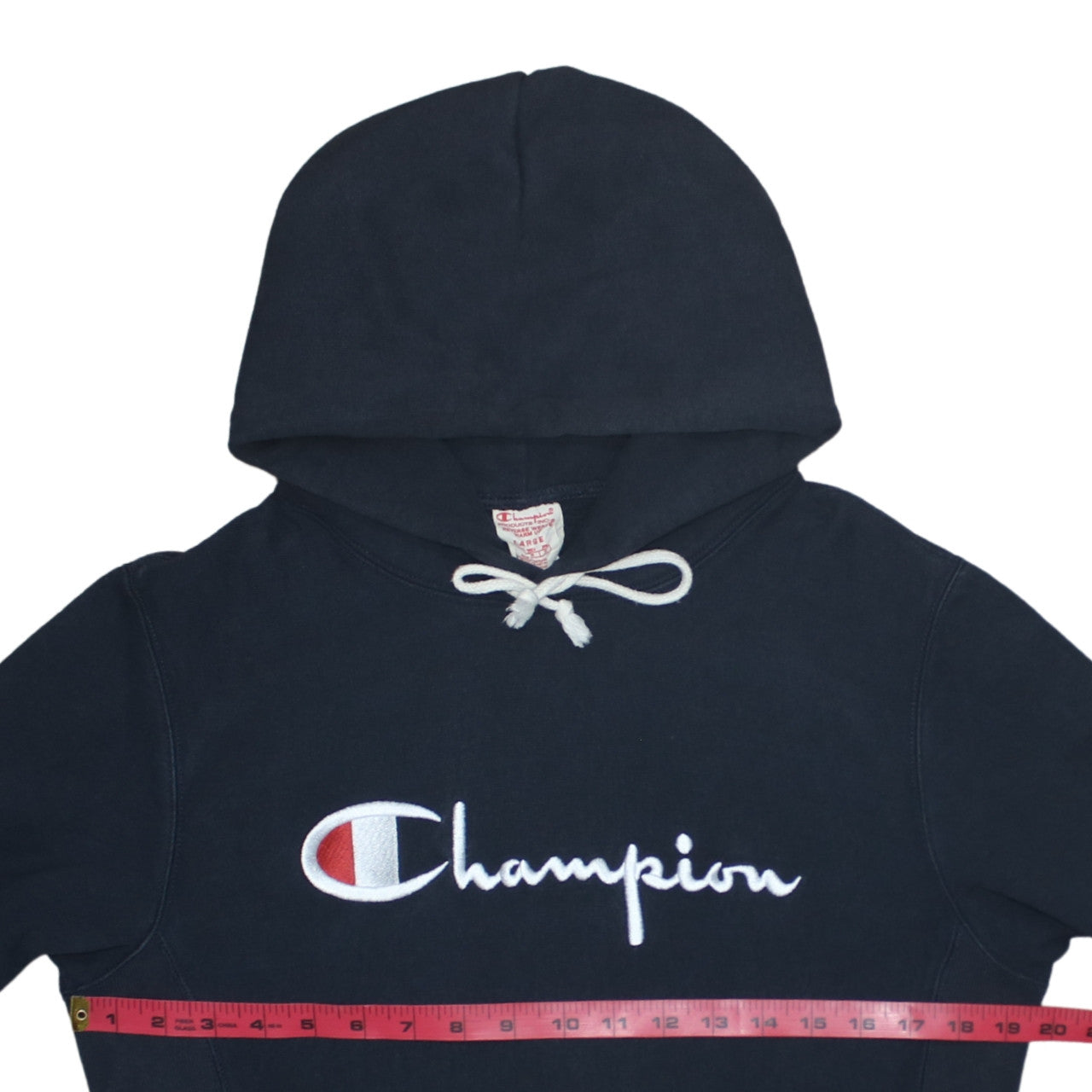 Champion Men's Black Pullover Hoodie Size L Reverse Weave Fleece