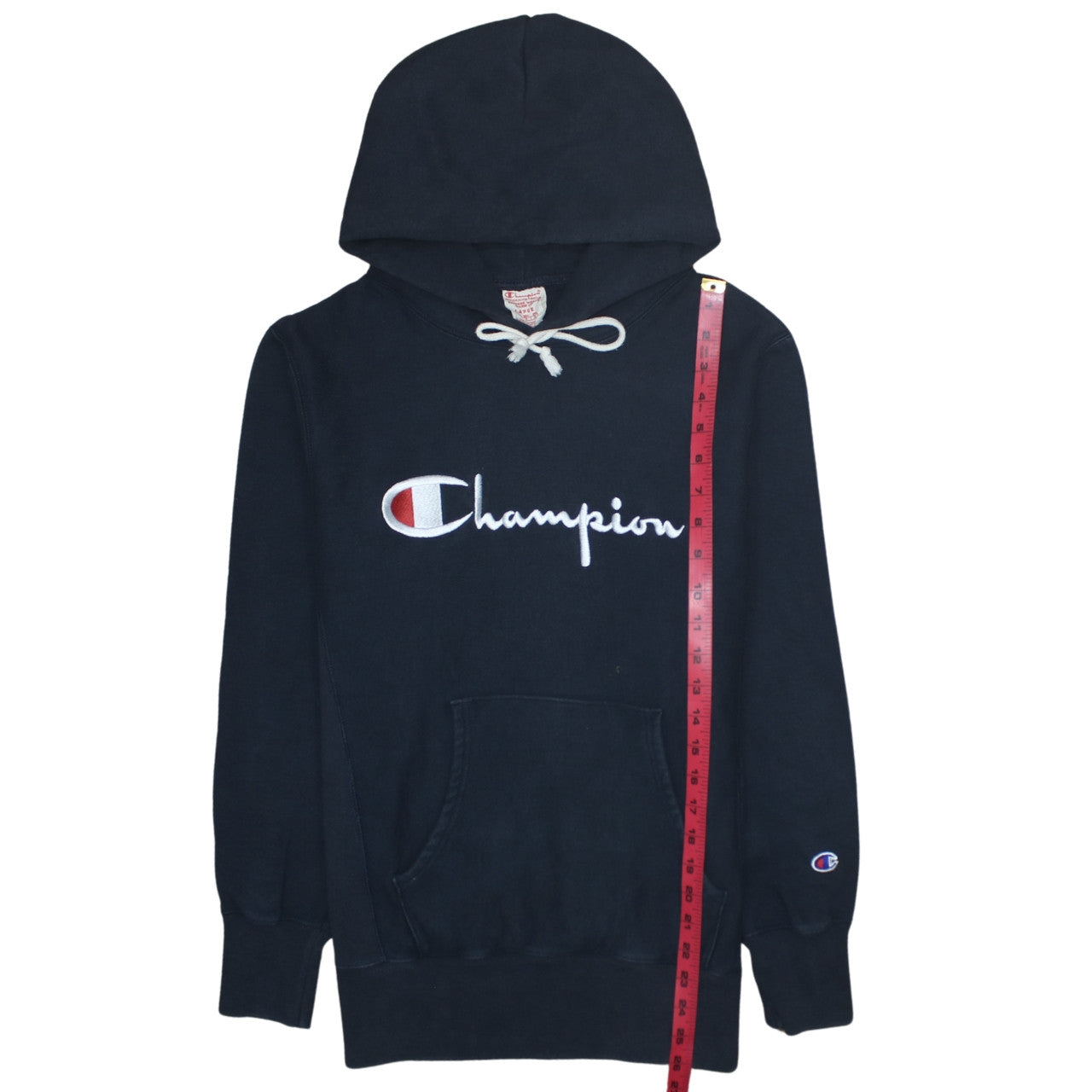 Champion Men's Black Pullover Hoodie Size L Reverse Weave Fleece