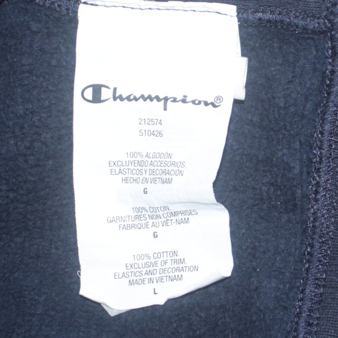 Champion Men's Black Pullover Hoodie Size L Reverse Weave Fleece