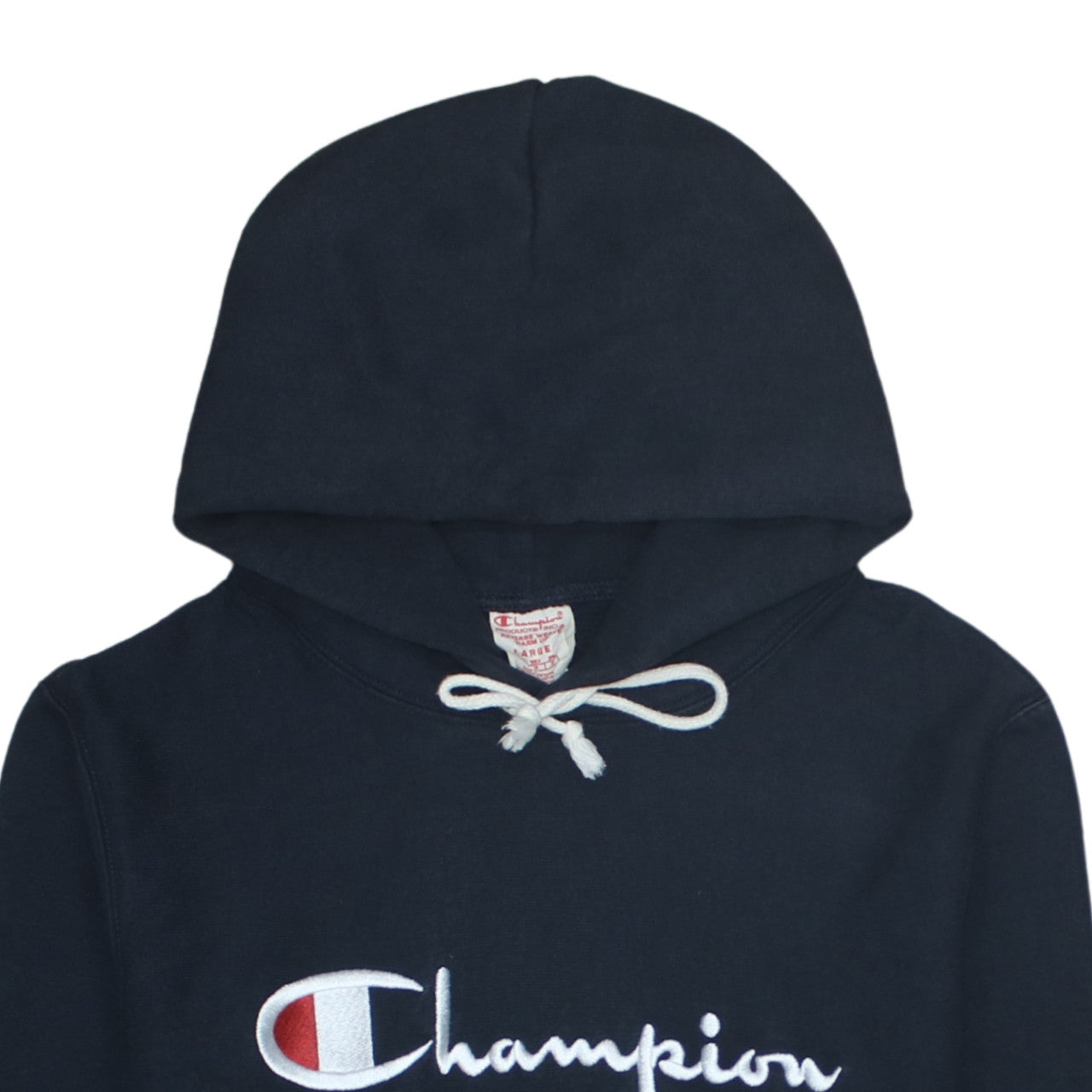 Champion Men's Black Pullover Hoodie Size L Reverse Weave Fleece