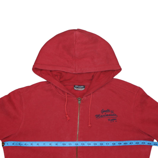Kappa Men's Red Full Zip Hoodie XL Sports Fleece Sweatshirt