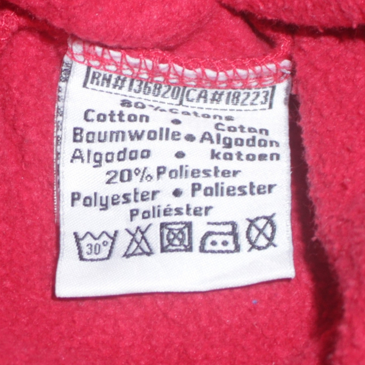 Kappa Men's Red Full Zip Hoodie XL Sports Fleece Sweatshirt