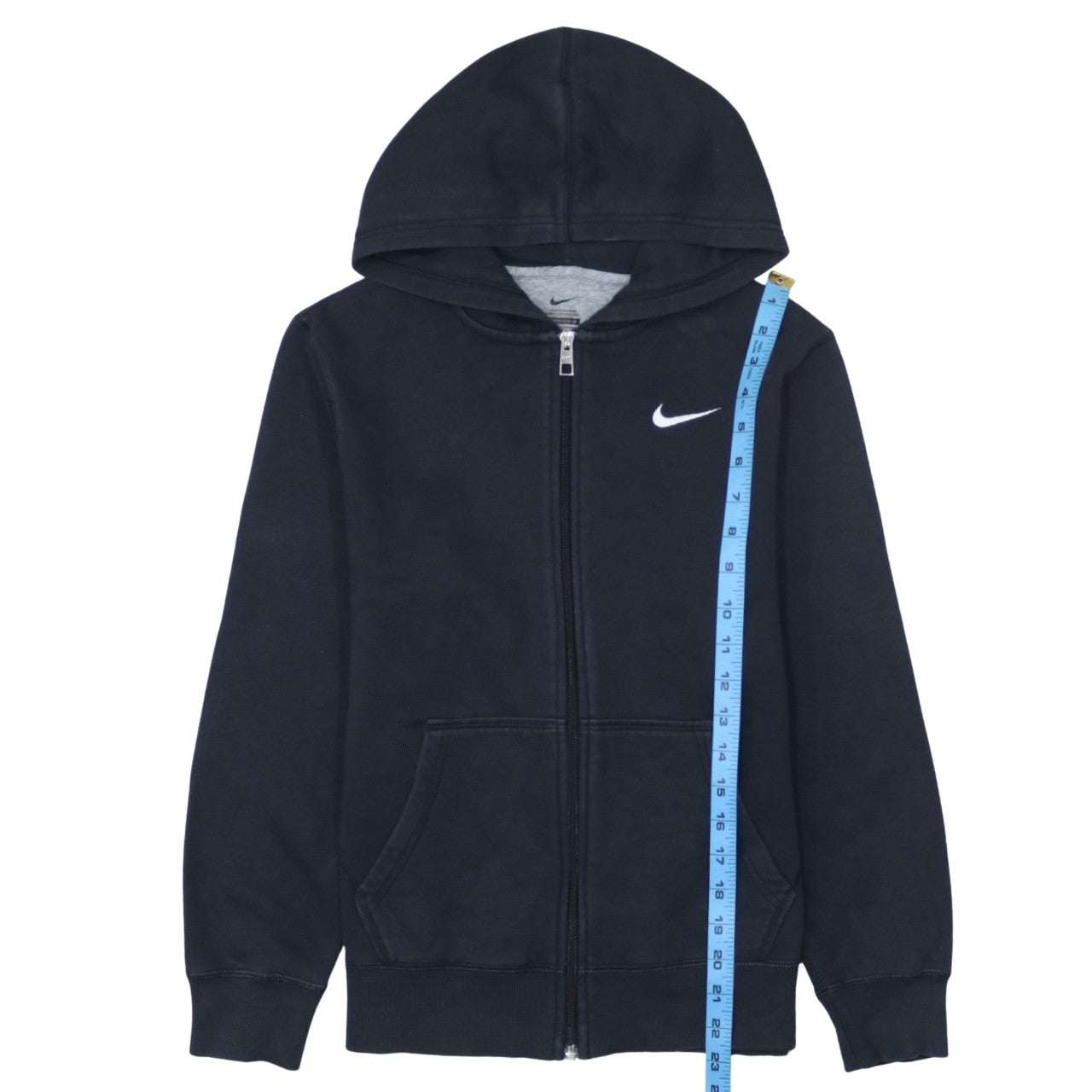 Nike Boys Black Full Zip Hoodie L 12-13 Years Fleece Sweatshirt