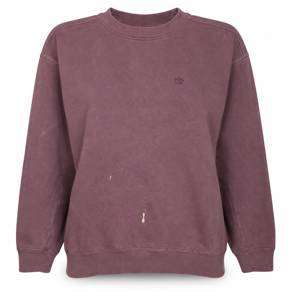 Adidas Originals Womens Mauve Cotton Crew Neck Sweatshirt Size 14