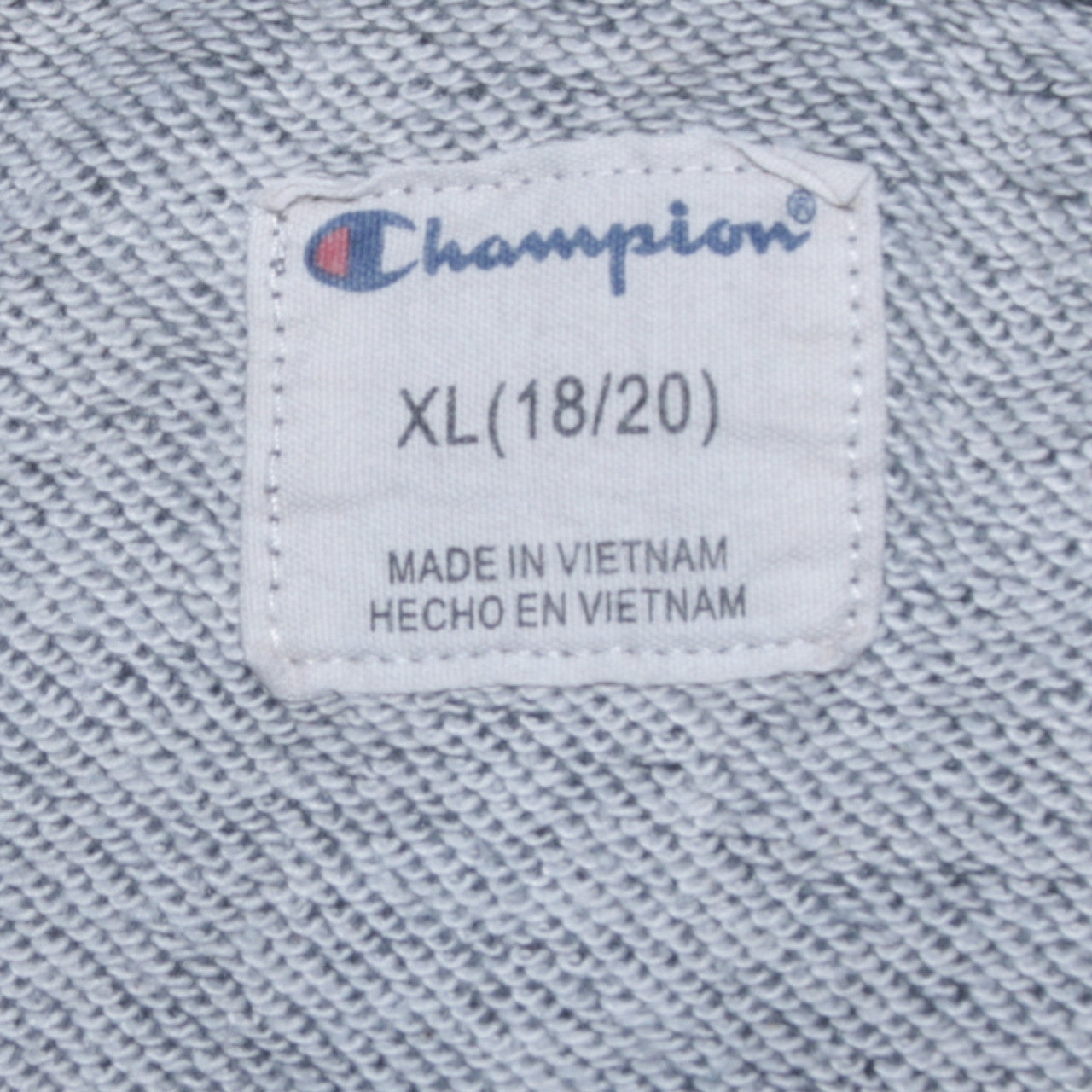 Champion Boys Grey XL Pullover Fleece Hoodie with Logo