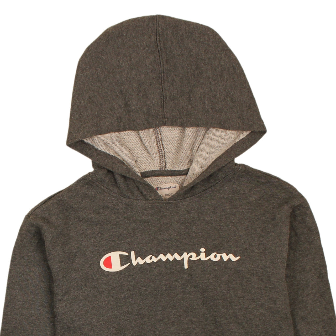 Champion Boys Grey XL Pullover Fleece Hoodie with Logo