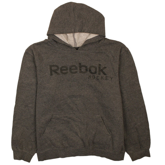 Reebok Boys Grey Pullover Hoodie 14 Years Hooded Fleece Sweatshirt