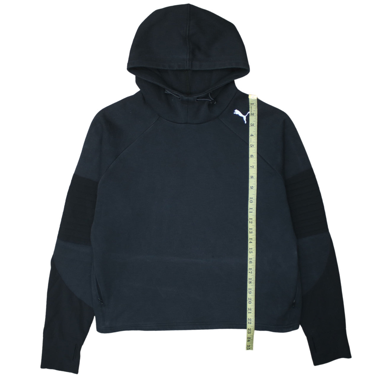 Puma Womens Black XL Relaxed Fit Pullover Hoodie