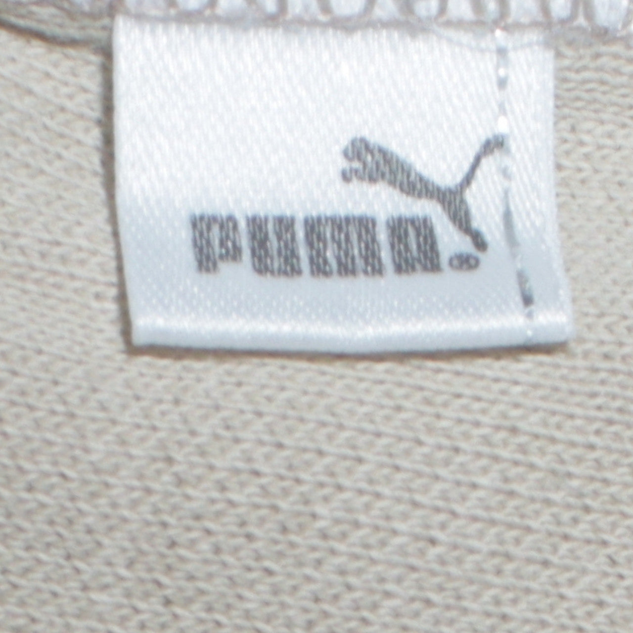 Puma Mens Beige V-Neck Pullover Sweatshirt XS Lightweight Cotton