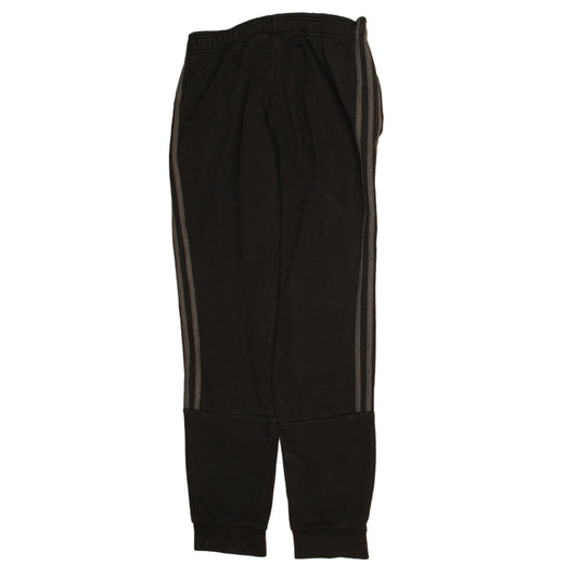 adidas Men's Black Jogger Sweatpants S Regular Fit Fleece Striped