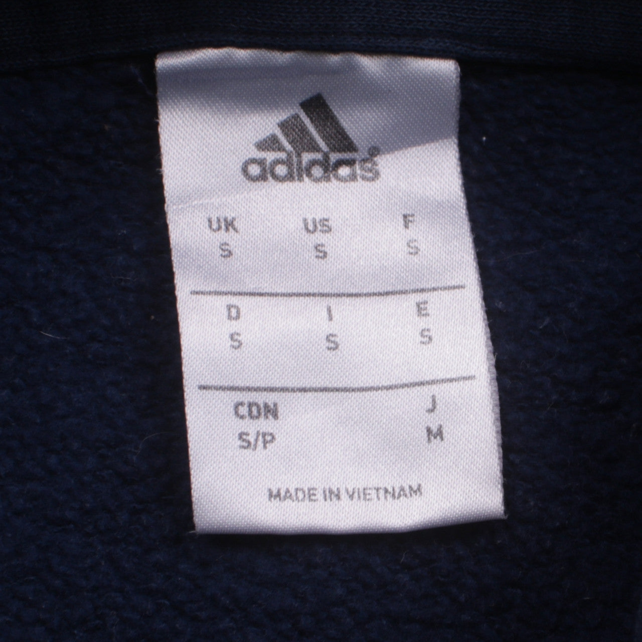adidas Men's Blue Pullover Hoodie Small Sports Fleece Logo