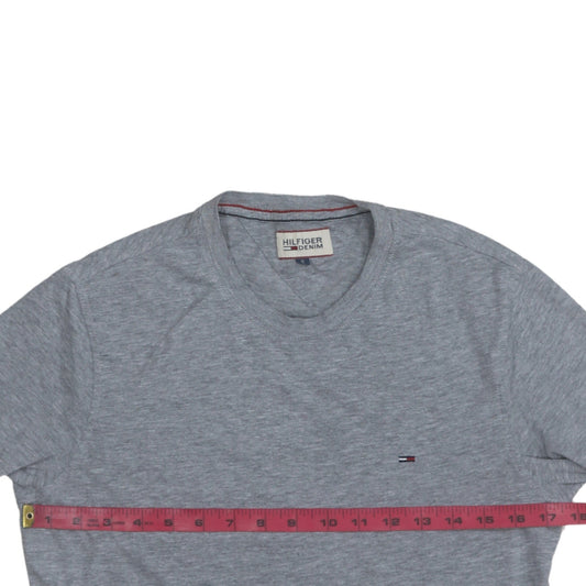 Hilfiger Denim Men's Grey Cotton Regular Fit Short Sleeve Polo S