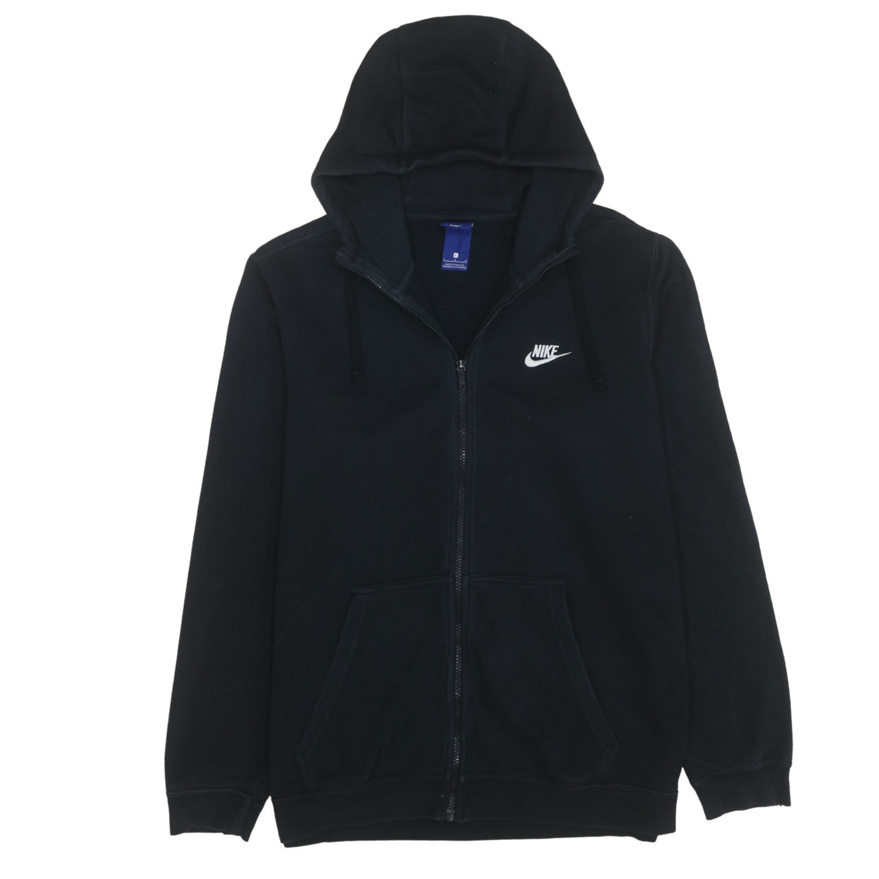 Nike Men's Black Full Zip Hoodie L Fleece Sportswear