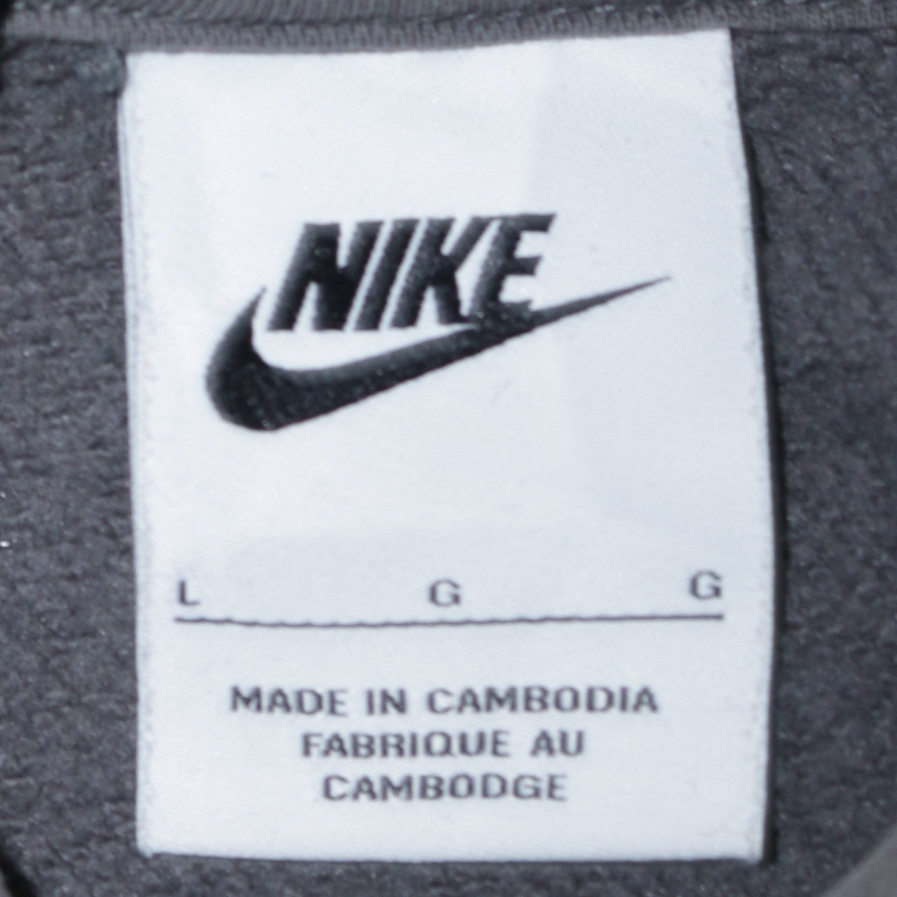 Nike Women's Grey Pullover Hoodie Large Logo Hooded Sweatshirt