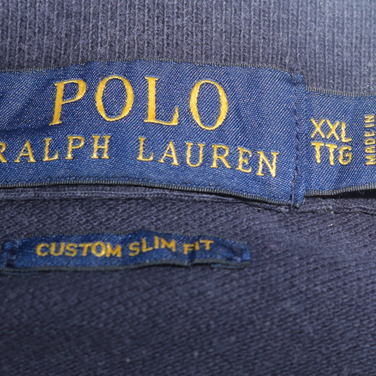 Ralph Lauren Men's Navy Blue Custom Slim Fit Polo Shirt XXL