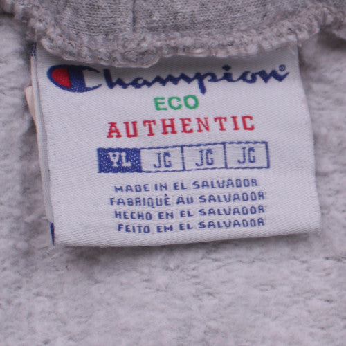 Champion Boys Grey YL Pullover Hoodie Fleece Eco Authentic