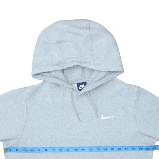 Nike Men's Grey Pullover Hoodie S Classic Fleece Cotton Blend