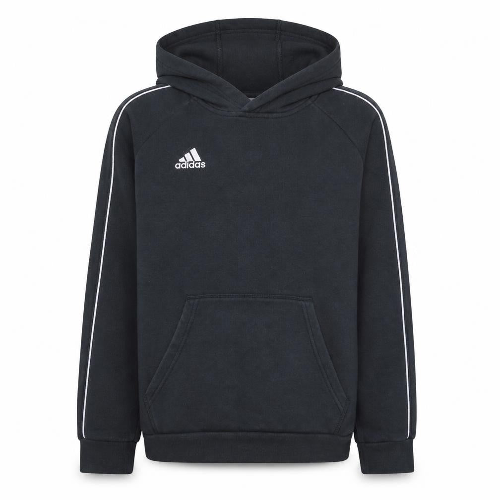 Adidas Boys Black Pullover Fleece Hoodie 11-12 Years Sports Sweatshirt