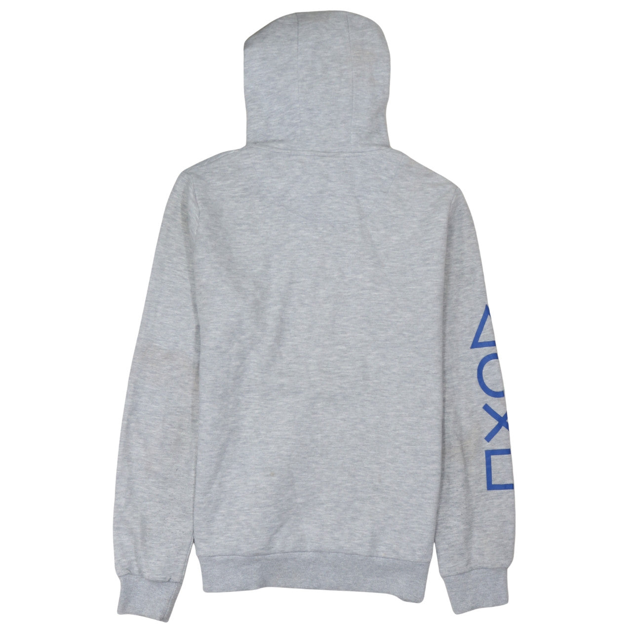 PlayStation Men's Grey Pullover Hoodie Size M Graphic Logo Gaming Sweatshirt