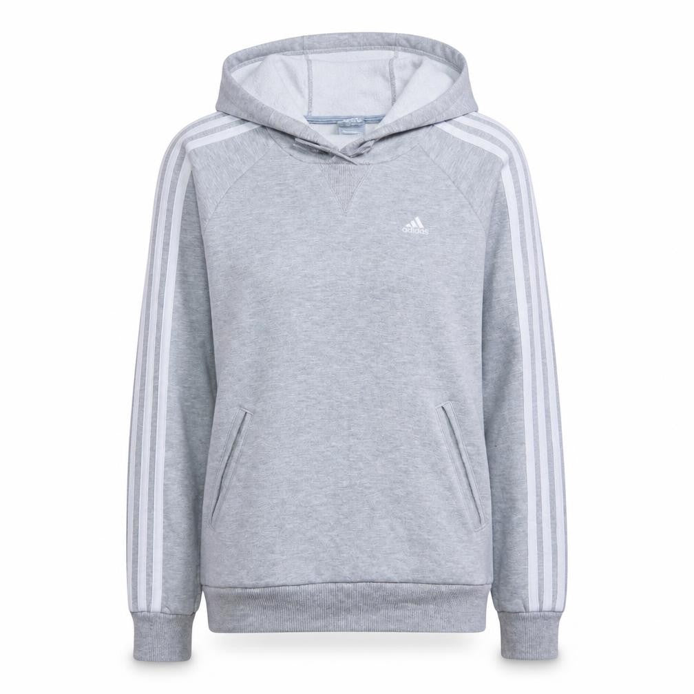 Adidas Women Grey Hoodie Size 8 Pullover Hooded Sweatshirt