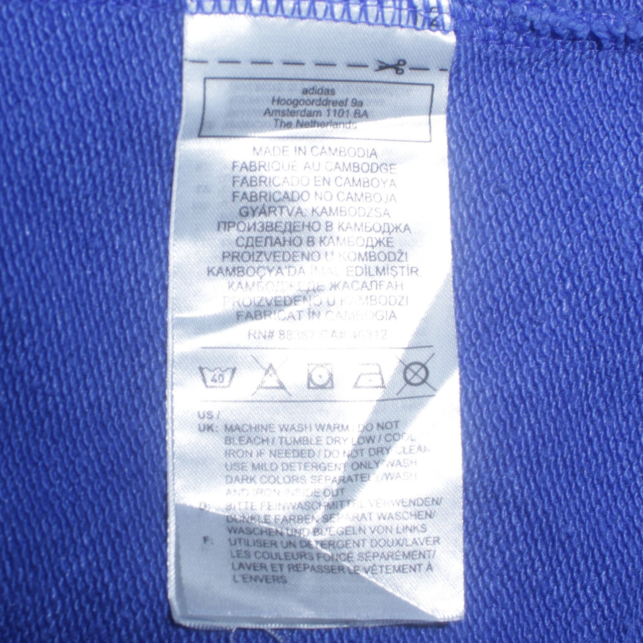 Adidas Womens Blue Crew Neck Long Sleeve Sweatshirt Size 8