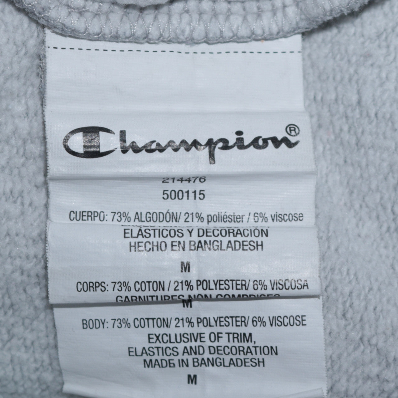 Champion Womens Grey Pullover Hoodie Medium Cotton Blend Logo