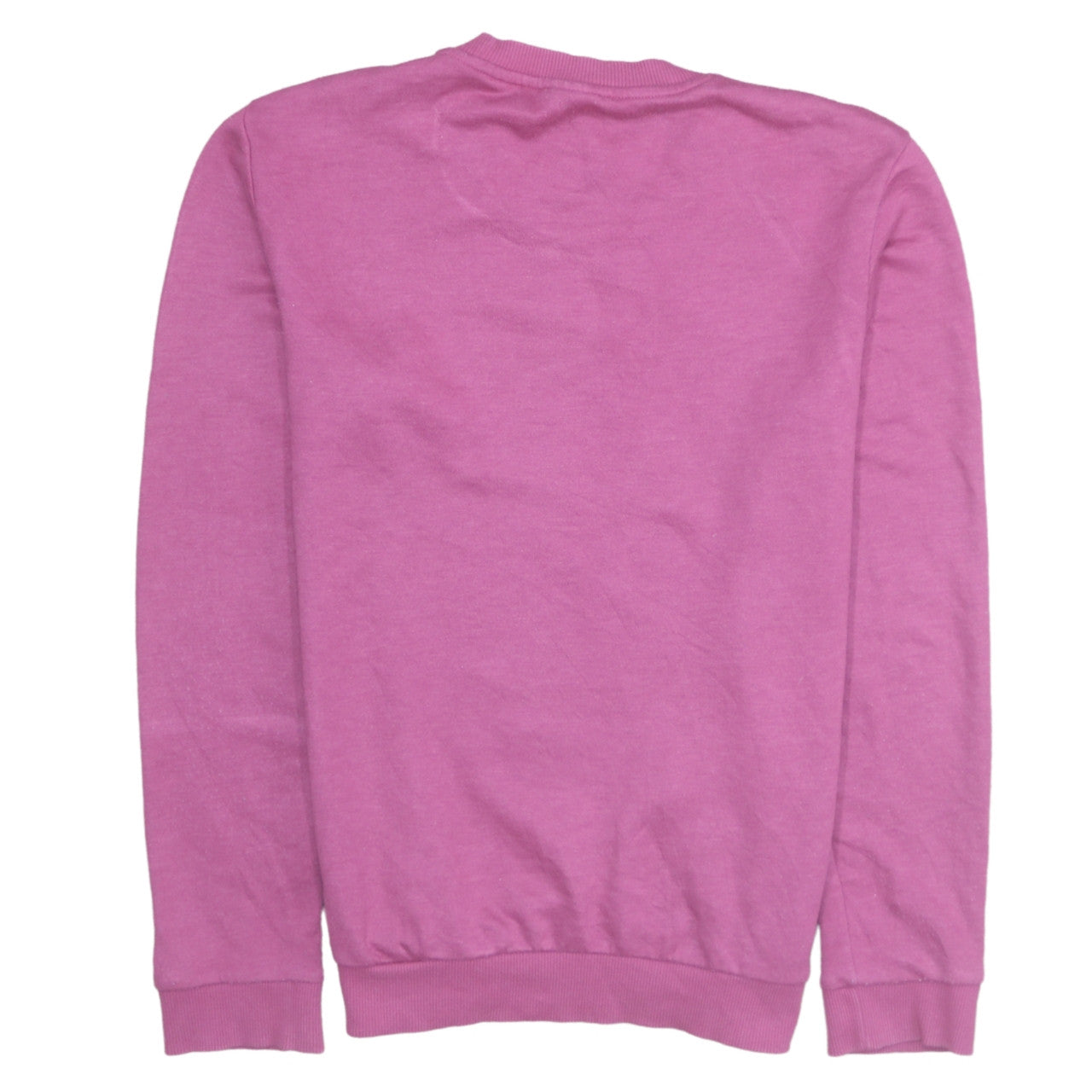 Adidas Womens Pink Logo Crew Neck Pullover Sweatshirt Size 12-14
