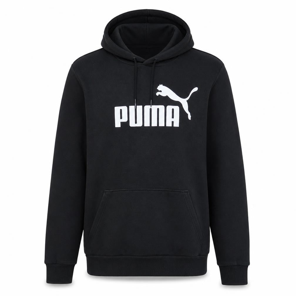Puma Men's Black Pullover Hoodie Small Logo Fleece Sweatshirt