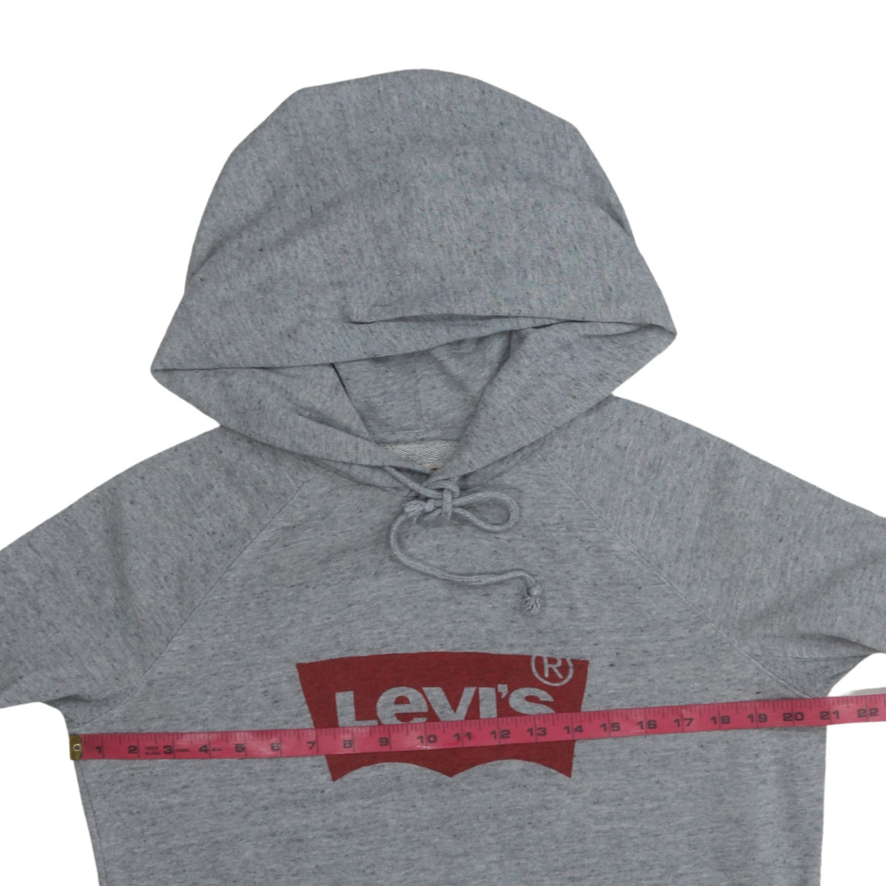 Levi's Women's Grey Pullover Hoodie XS Logo Print Cotton Blend