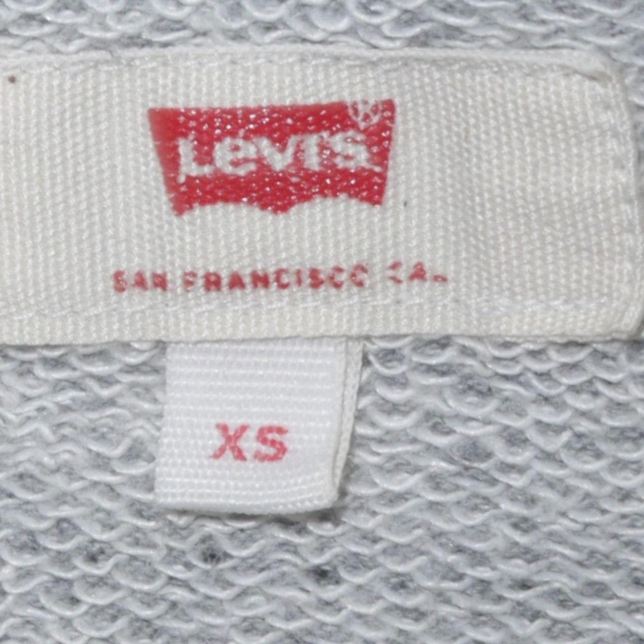 Levi's Women's Grey Pullover Hoodie XS Logo Print Cotton Blend