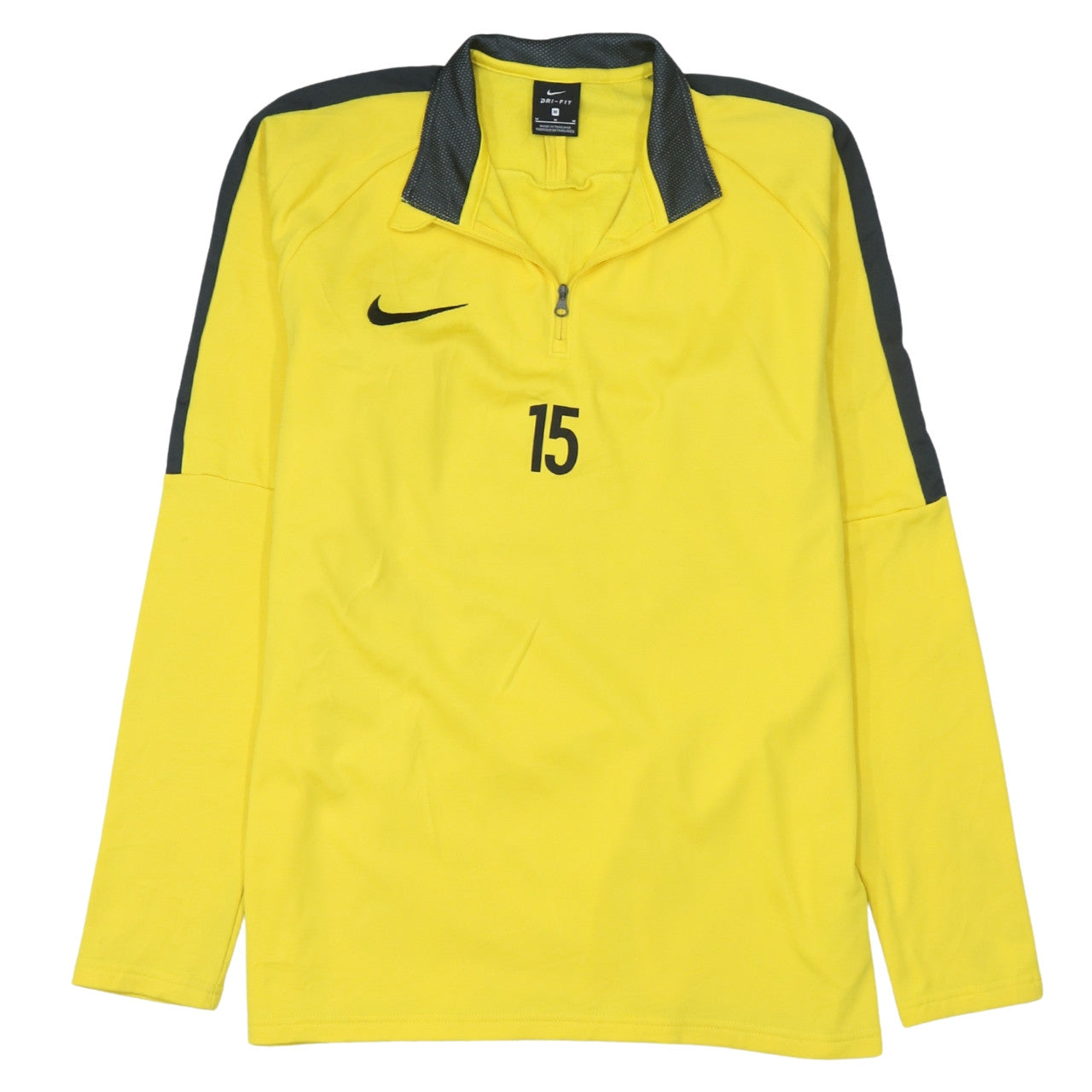 Nike Men's Yellow Dri-Fit 1/4 Zip Athletic Sweatshirt Size M