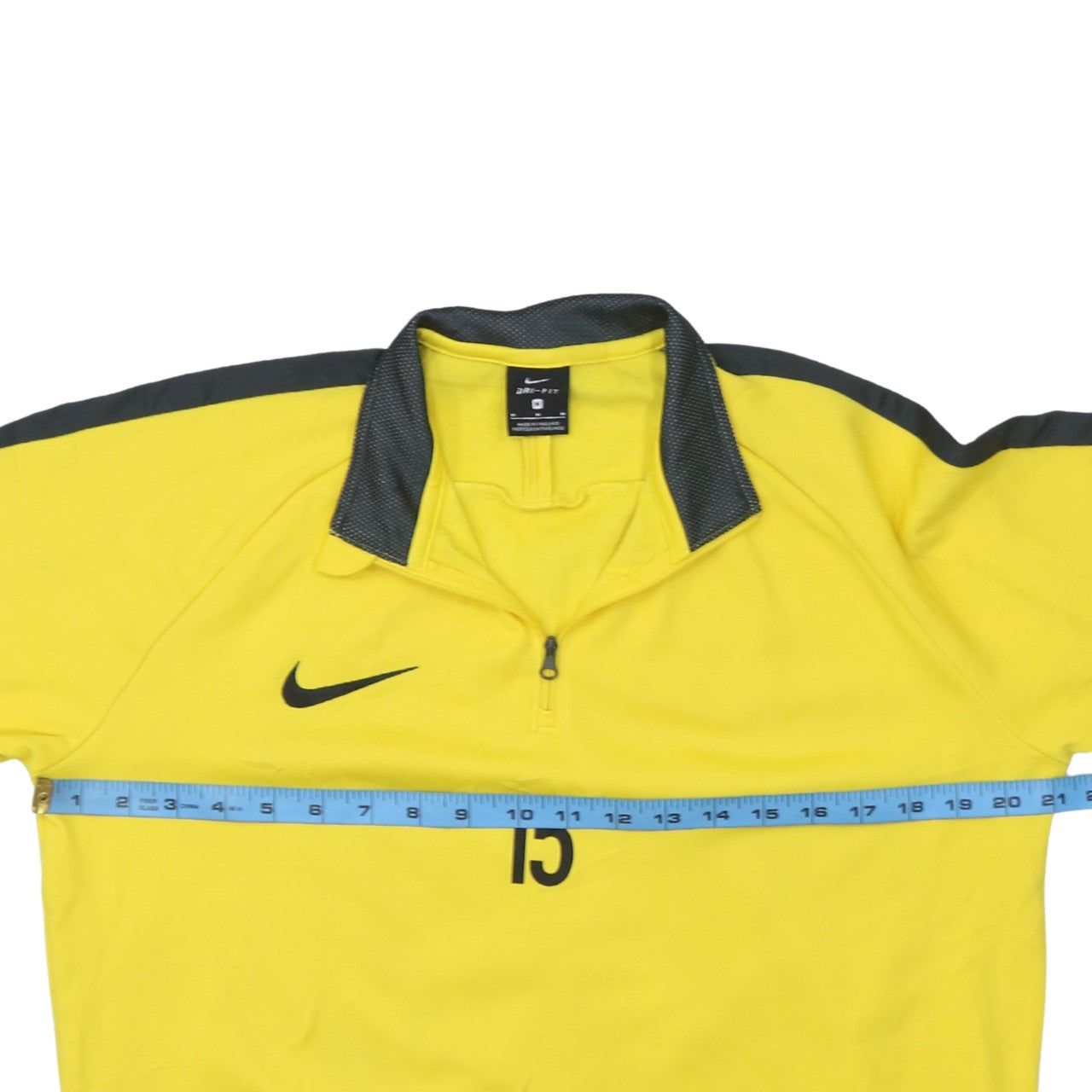Nike Men's Yellow Dri-Fit 1/4 Zip Athletic Sweatshirt Size M