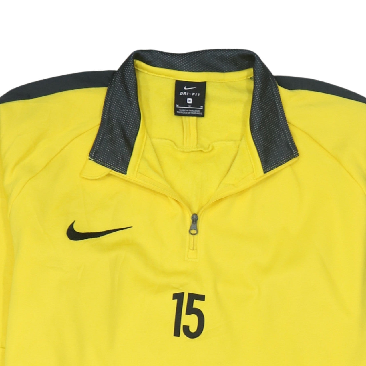 Nike Men's Yellow Dri-Fit 1/4 Zip Athletic Sweatshirt Size M