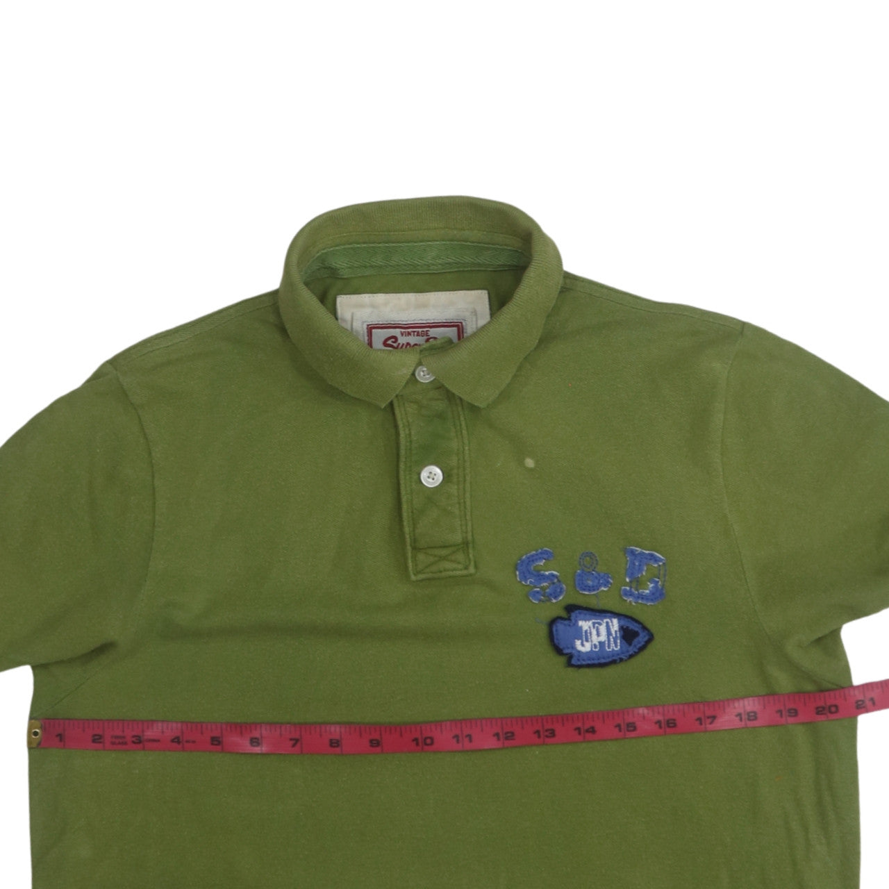 Superdry Men's Green XL Vintage Embroidered Polo Shirt