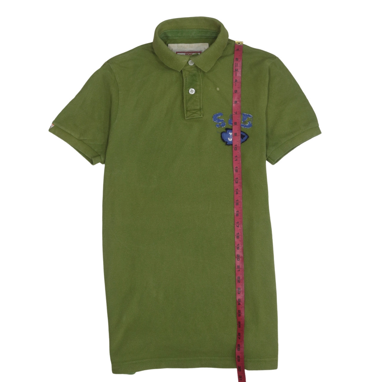Superdry Men's Green XL Vintage Embroidered Polo Shirt